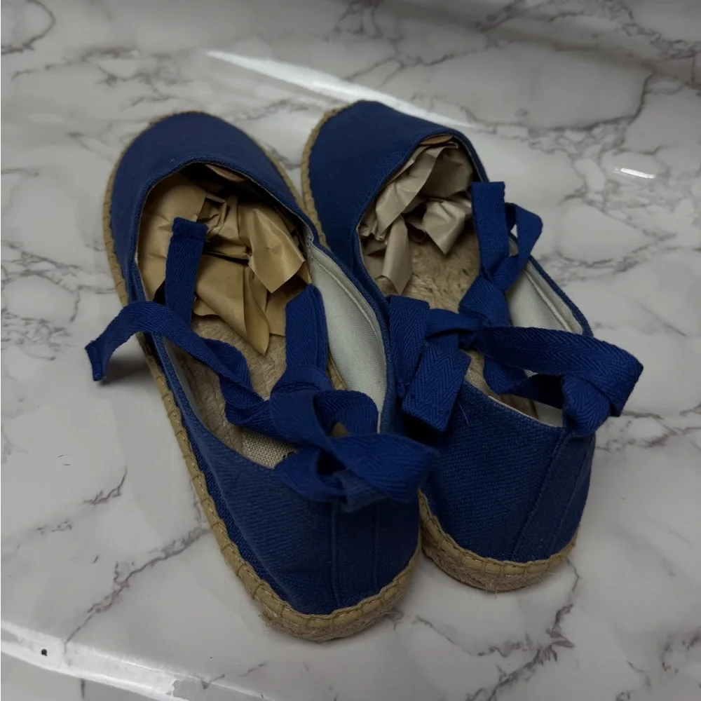 Women’s Soludos Original Espadrille Lace Up Marlin Blue US Size 11